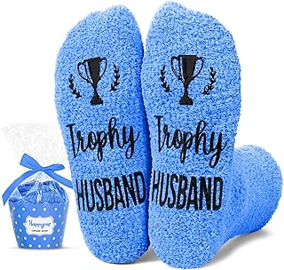 HAPPYPOP Family Gifts for Him - Gifts for New Dad Trouphy Husband, Funny Socks for Men