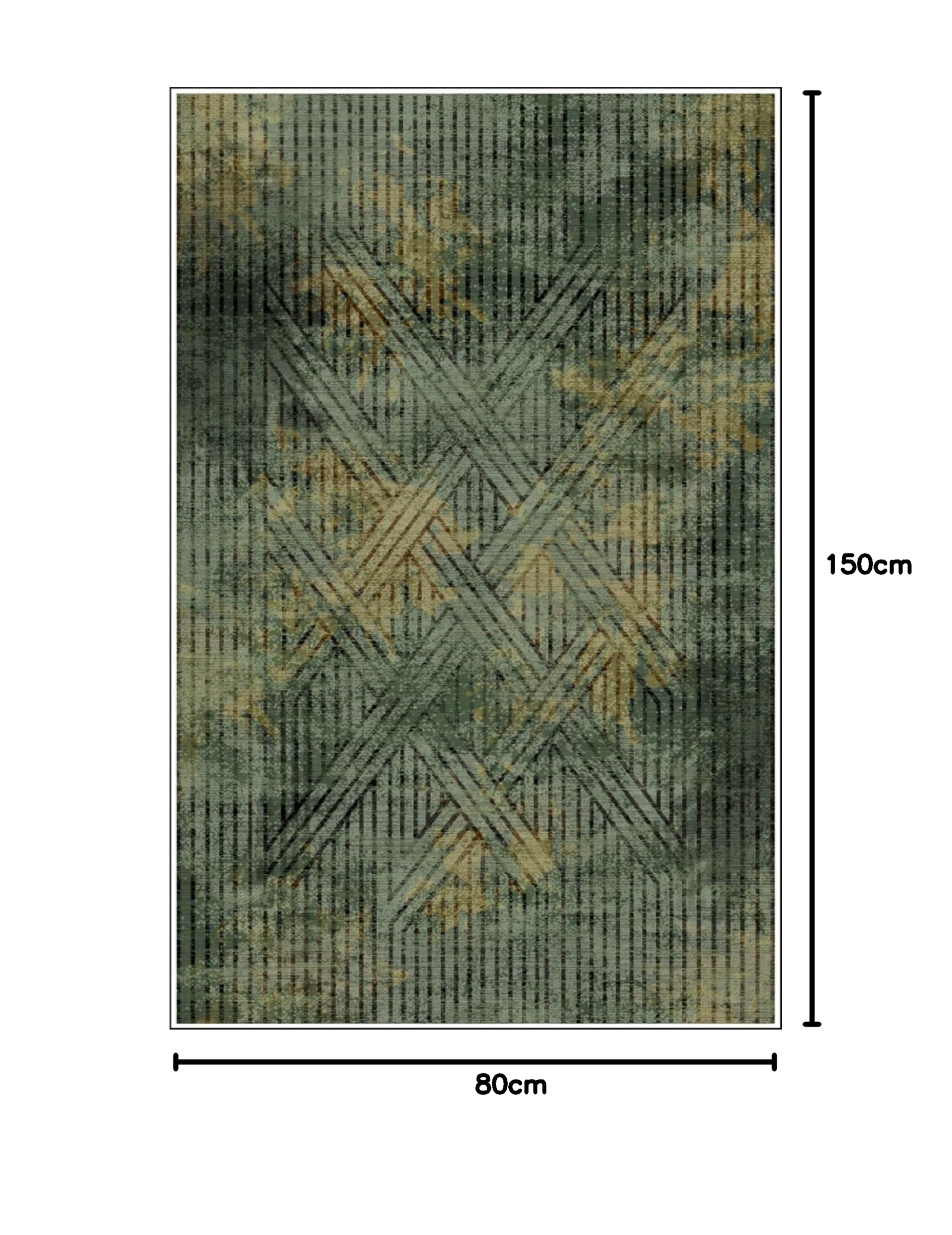 Mani Textile Tapis FISUN Vert 80x150cm