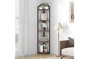Fun Memories 5 Tier Brown Corner Shelf