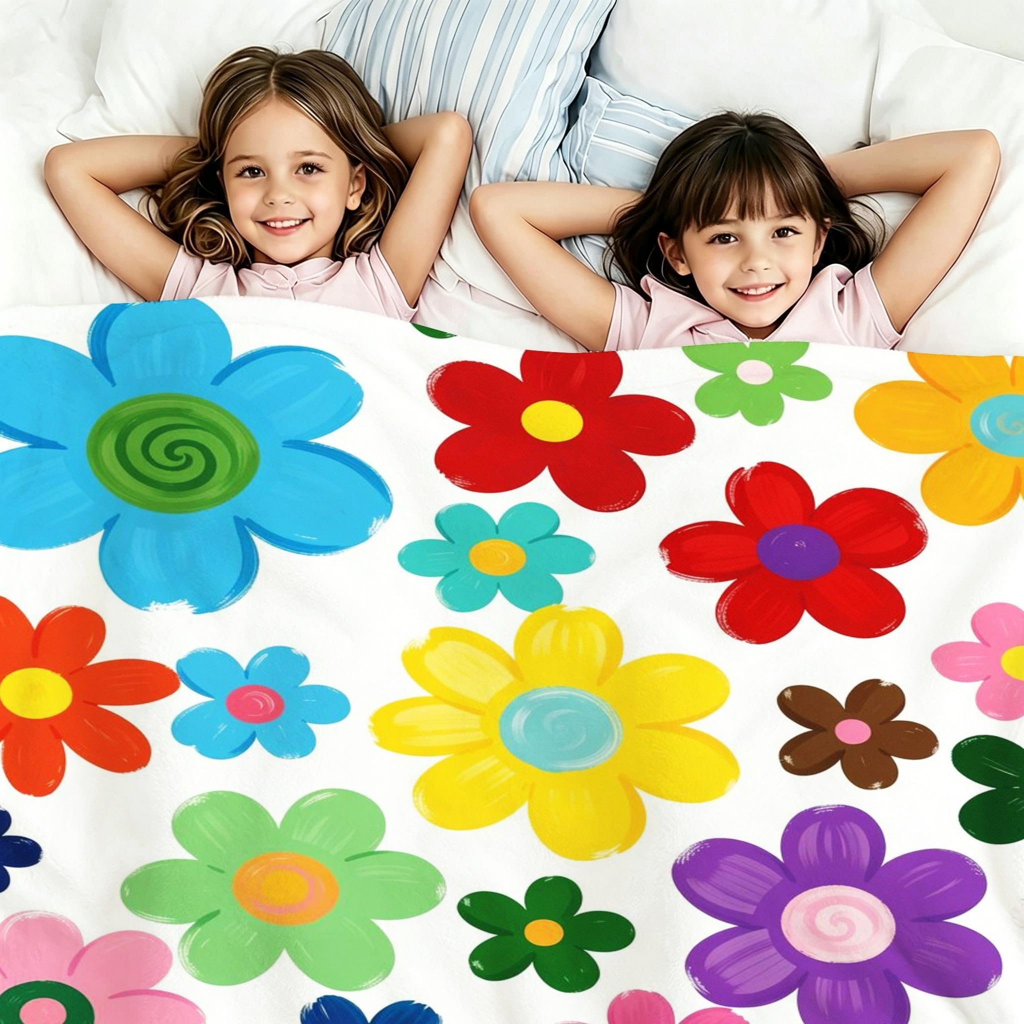 Manta Entretiempo Grande, Flores de Colores, 220x240 cm, AQ8693