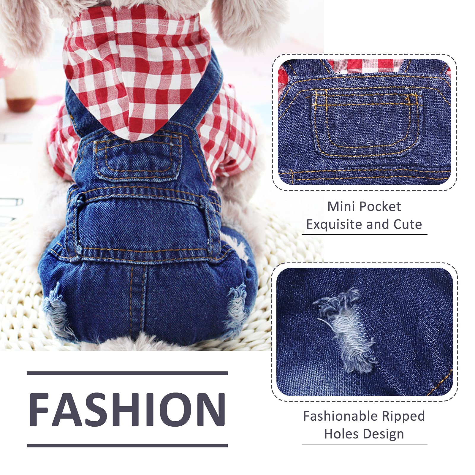 Coole Jeansjacke Für Hunde – Denim-Mantel Mit Knopfverschluss Für Kleine & Mittlere Rassen