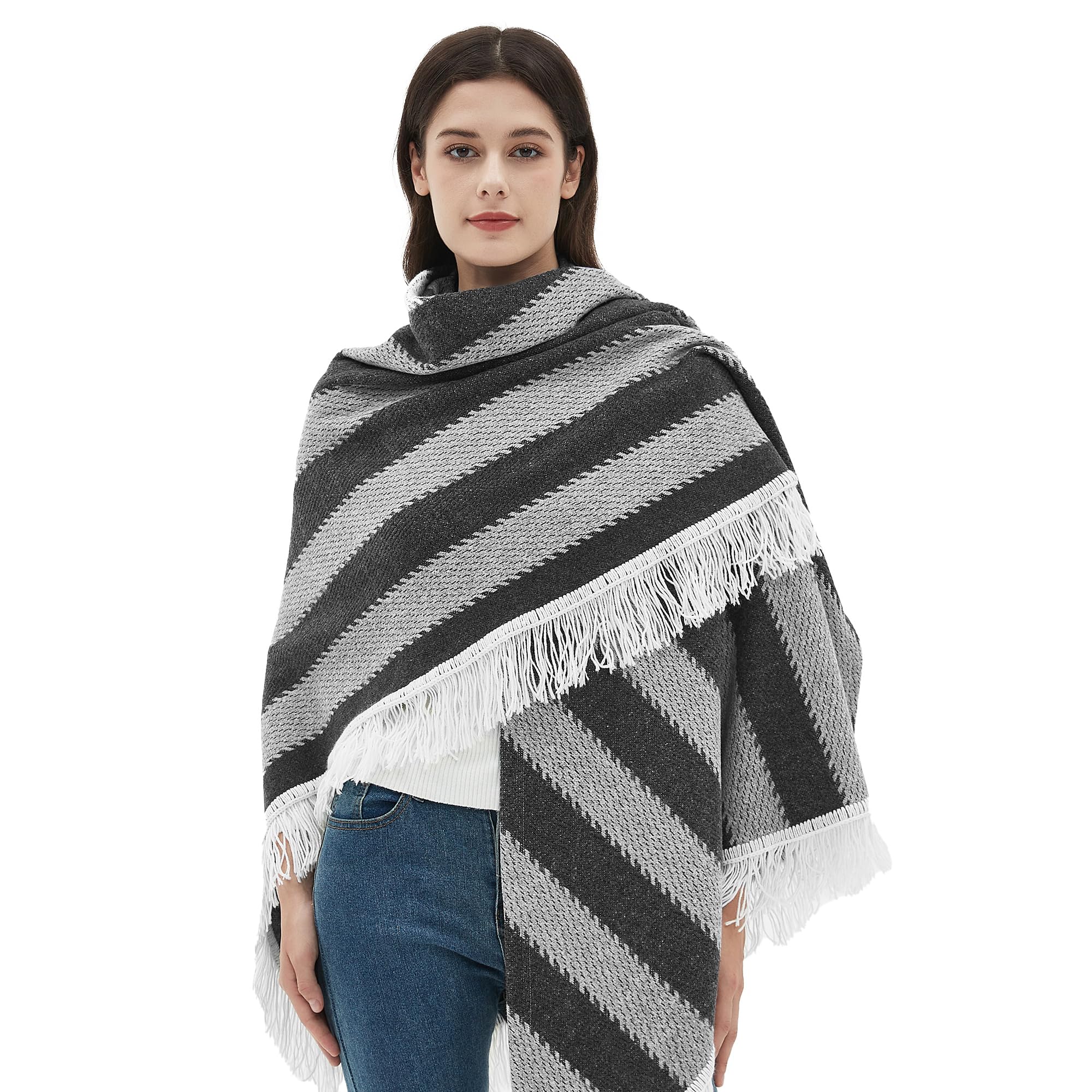 PuTian Merino Wool Scarf Warm Lightweight Neck Warmer for Women & Men