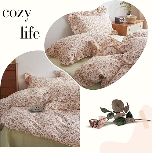 Vista 124 de Linda funda de edredón de fresa, tamaño individual XL, suave, 100% algodón, juego de ropa de cama de fresa rosa, ligero, funda de edredón para niños