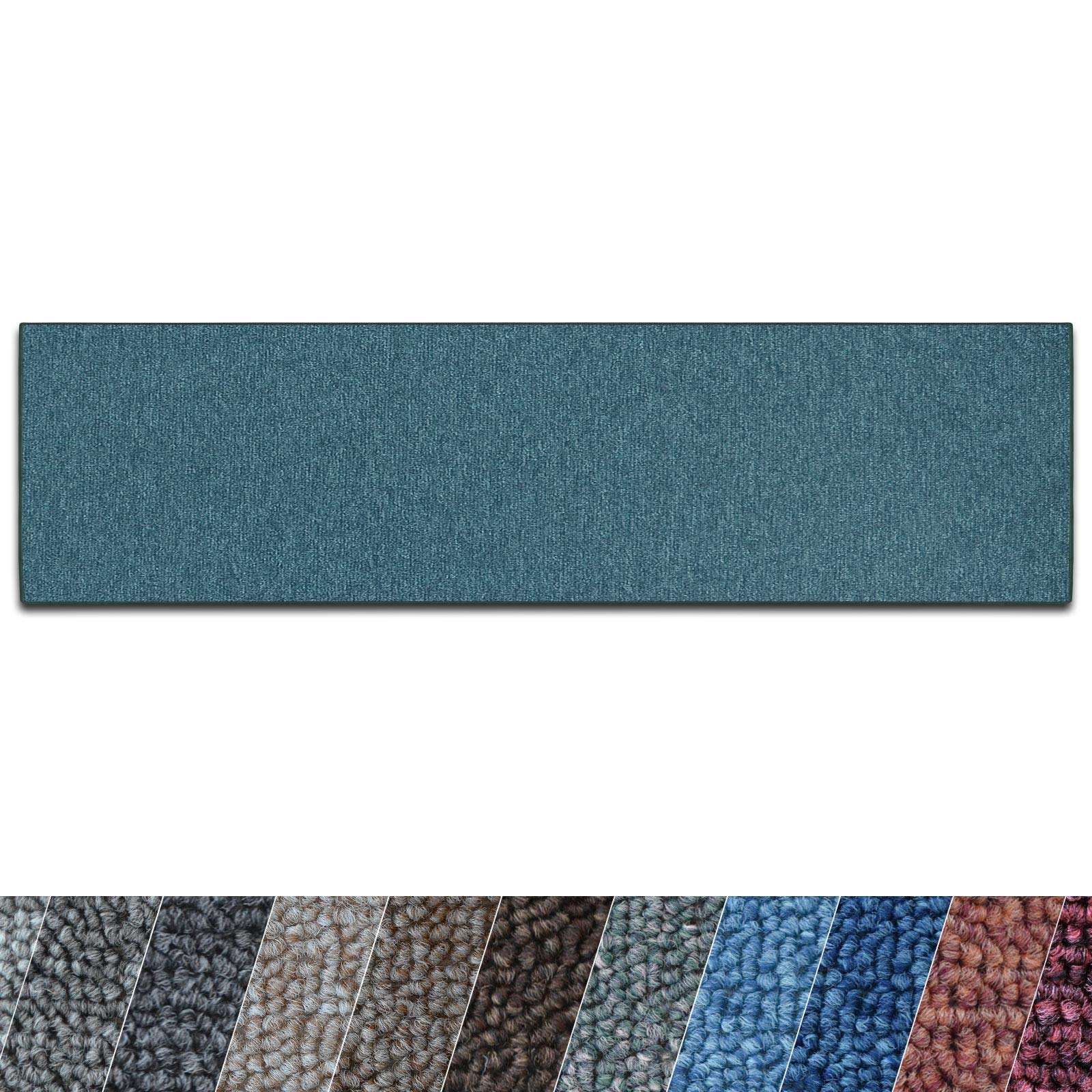 Casa Pura Green Carpet Runner For Hallway - Non-Slip Kitchen Runners Made To Measure | Action-Backed Runner Rugs | Matching Stair Treads | - 66 X 150 Cm