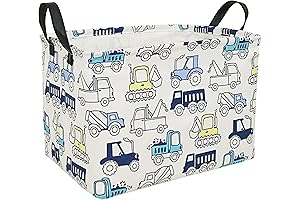 Rectangle Engineering Vehicle Kids Storage Basket for Boys