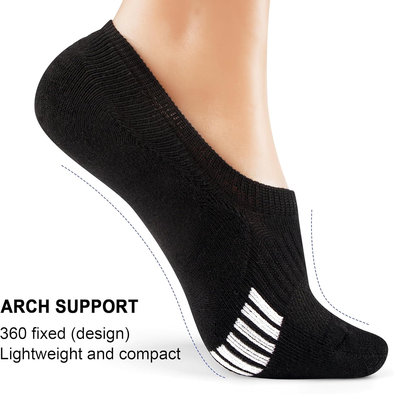 Gonii Womens No Show Socks Athletic Ankle Socks Cushioned Running Low Cut 5-8 Pairs - Image 4