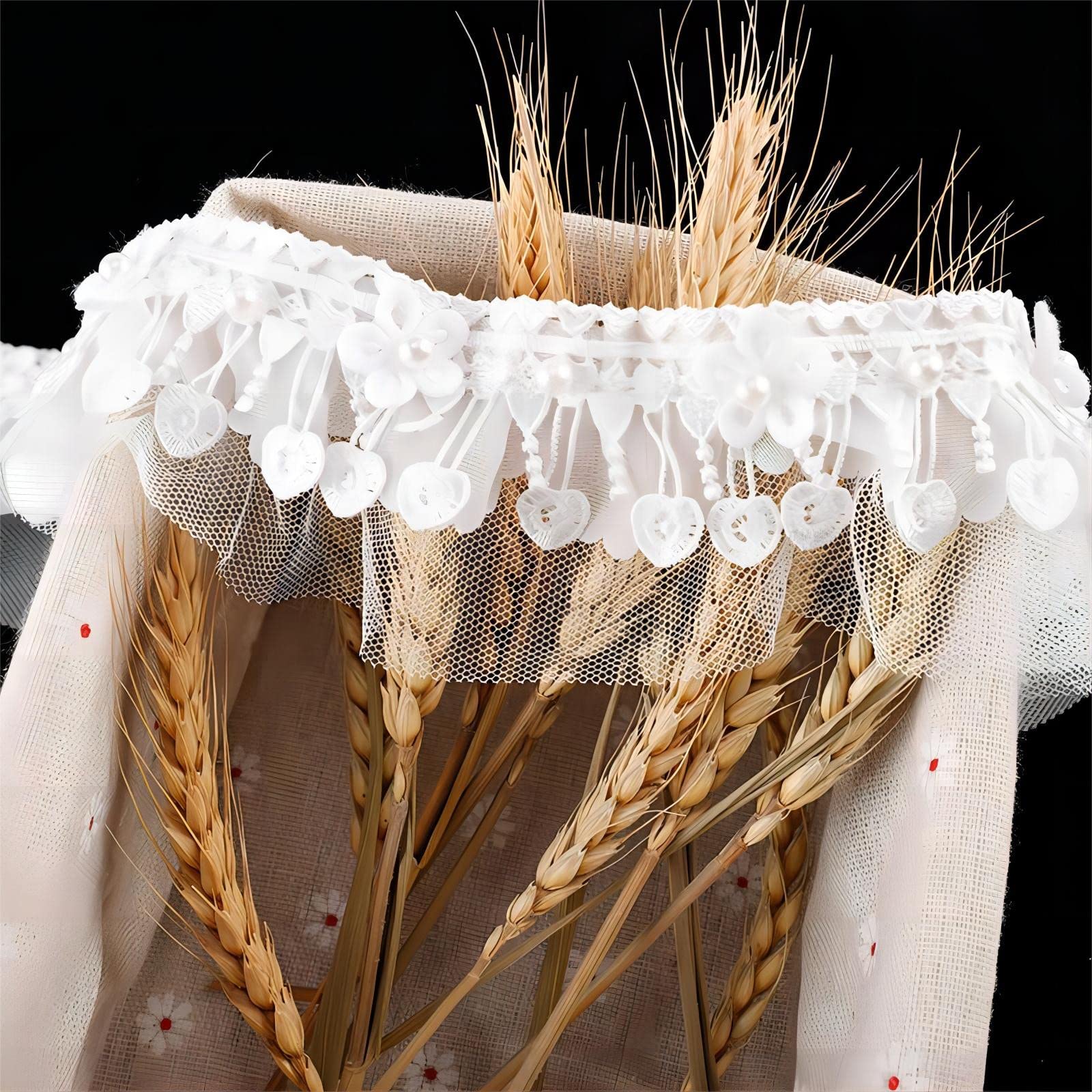 Roze ruches topje met boord goud geborduurd SALE | Kenza Moda