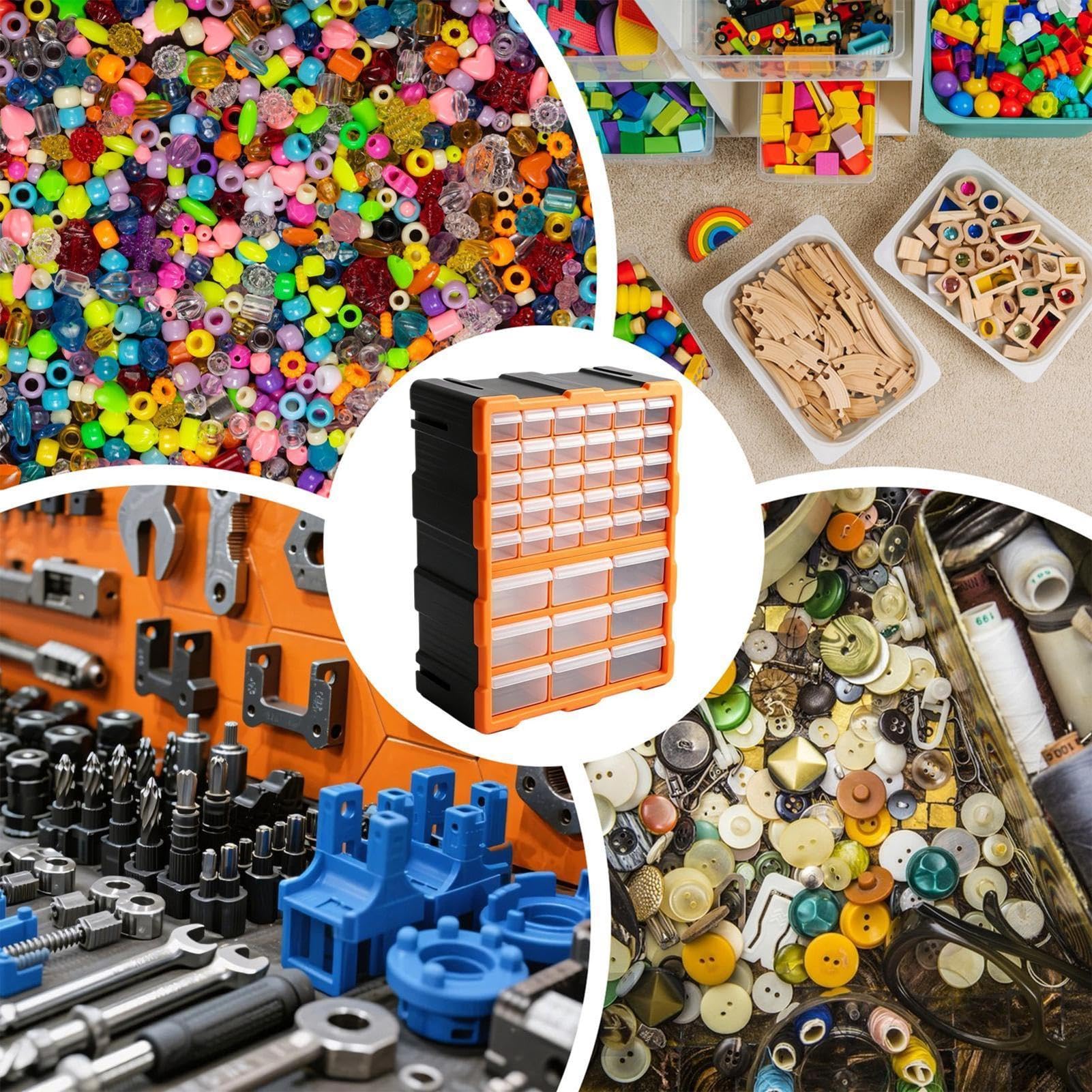 Organizador De Cajones, Apilable De Gran Capacidad, Contenedor De Cajones