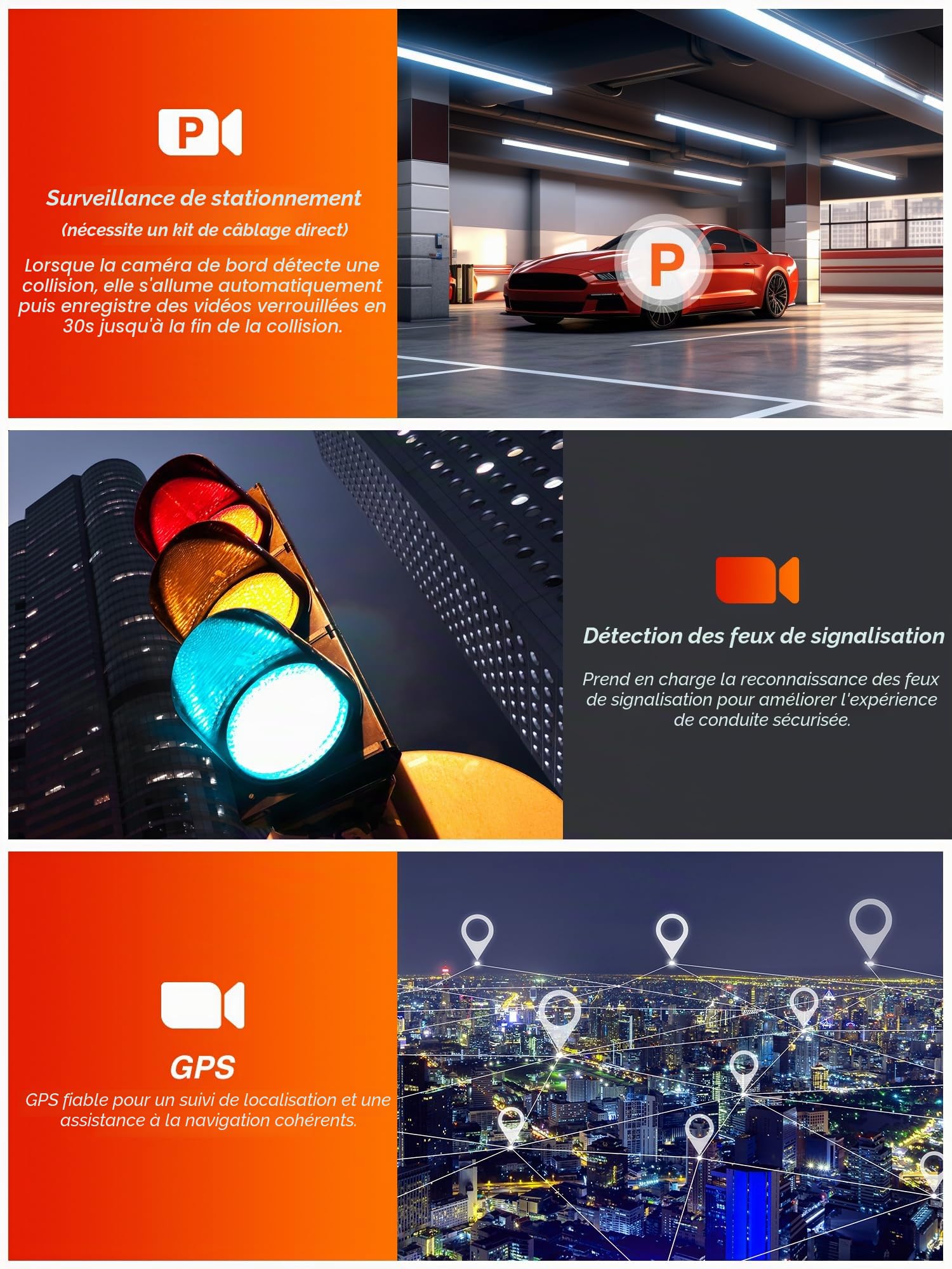 iZEEKER 4K Dashcam Voiture Avant Arrière, Caméra Rétroviseur 4K Écran Tactile, Carte SD 64GB, GPS, Écran 12", G-Capteur, Enregistrement Boucle, Assistance Parking, Mode Parking 24H, Vision Nocturne.