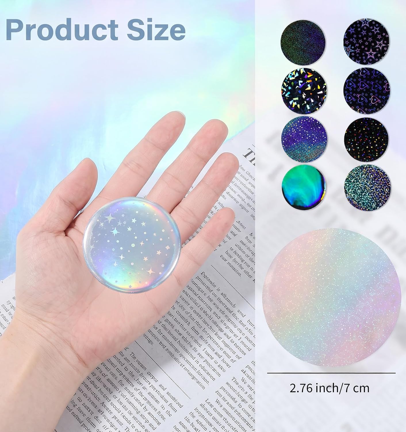 200Pcs Pin Maker Supplies, 8 Styles Button Making Supplies 2.76 Inch(70 mm) image 2