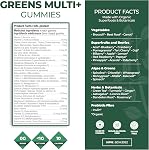 SUKU Vitamins Greens Multi+ Gummies – Sugar-Free Superfood Greens & Multivitamin Gummies for Adults | Immune Support, Energy Metabolism, Thyroid & Liver Function, Eye, Bone & Skin Health | Lime Watermelon | 14 Daily Packs