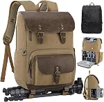 RAINSMORE Camera Backpack Professional pour DSLR/SLR Imperméable sans miroir 15.6 Sac de photographie d'ordinateur portable d'Inch avec accà ̈s Side Rain Cover Tripod Holder Large Anti-vol Camera Backpacks pour photographe