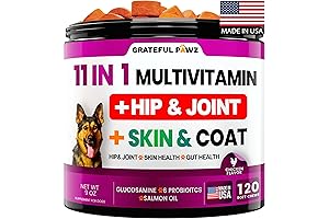 Hip Health Chewable Dog Vitamins with Glucosamine - Senior & Puppy Dog...