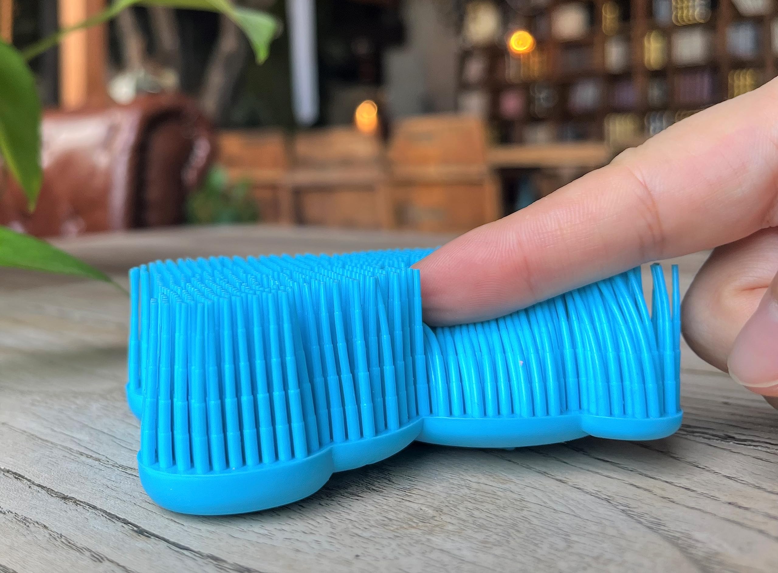 Premium Sensory Brush for Kids or Autism,Soft Silicone Body Scrubber,2 in 1 Sensory Room Occupational Therapy Brushes,Silicone Loofah,Pet Shower Brush Bath Brush Shampoo Brush - Image 4