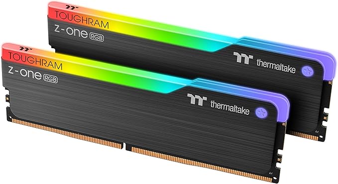 Thermaltake TOUGHRAM Z-ONE RGB DDR4 3200MHz 16GB (8GB x 2) 16.8 Million Color RGB Alexa/Razer Chroma/5V Motherboard Syncable RGB Memory R019D408GX2-3200C16A