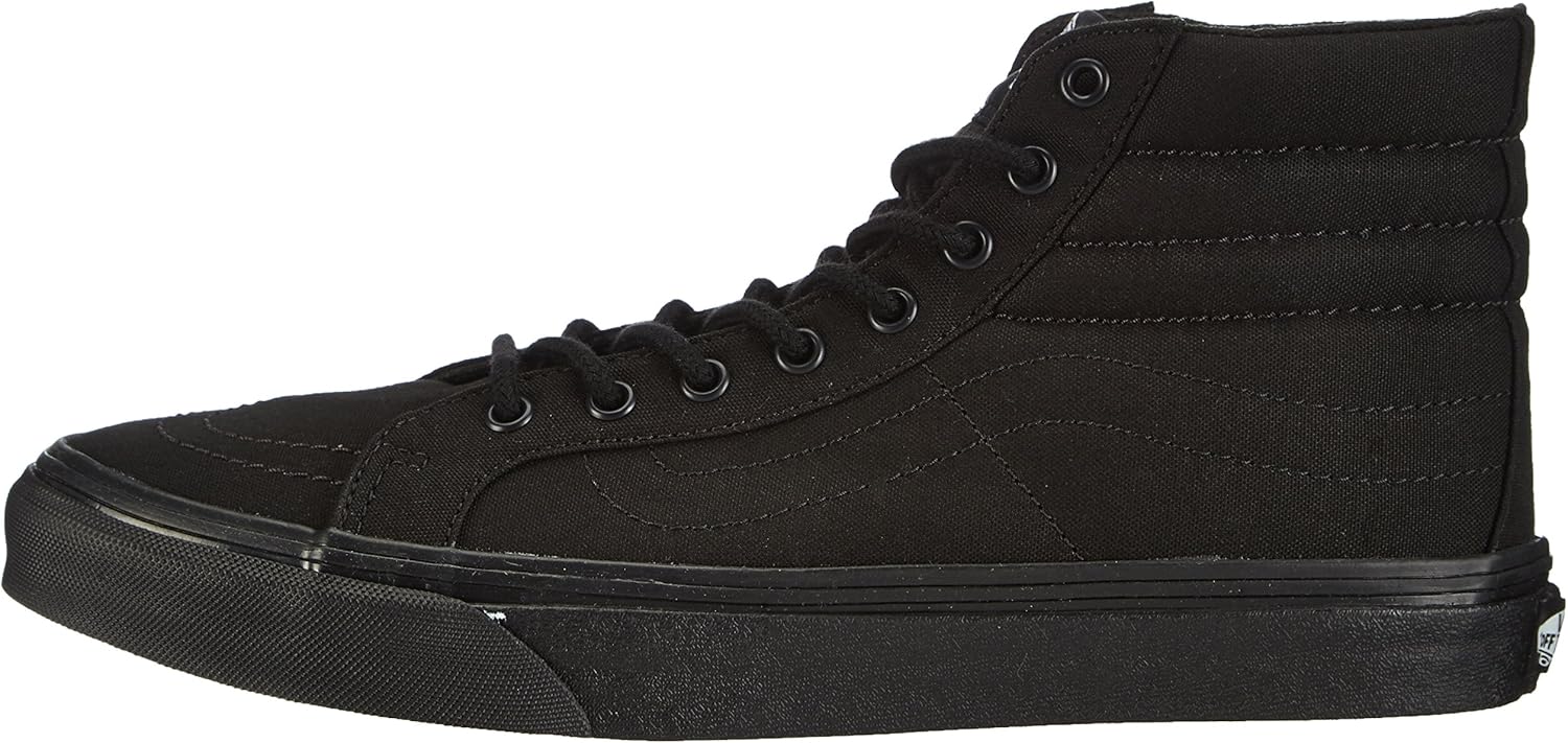 Vans SK8-HI SLIM Unisex Adult High Trainers, black 34.5 EU Schwarz Black Black Bka