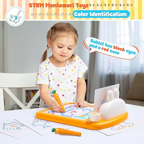 Miniatura 4 de Skirfy - Regalo para niños, tablero de dibujo magnético para niños, actividades de viaje en automóvil, juguetes para niños, juegos Montessori