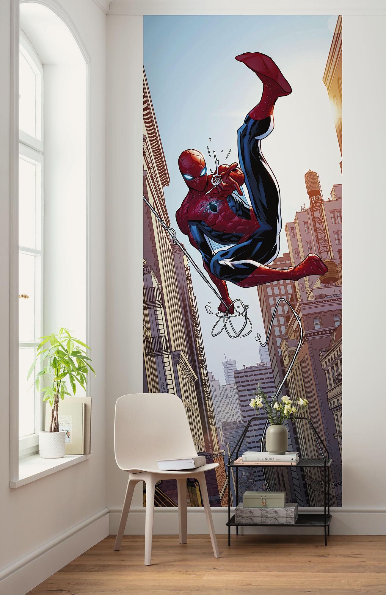 Komar Vlies Fototapete - Marvel Spider-Man Swinging - Größe 100 x 250 cm