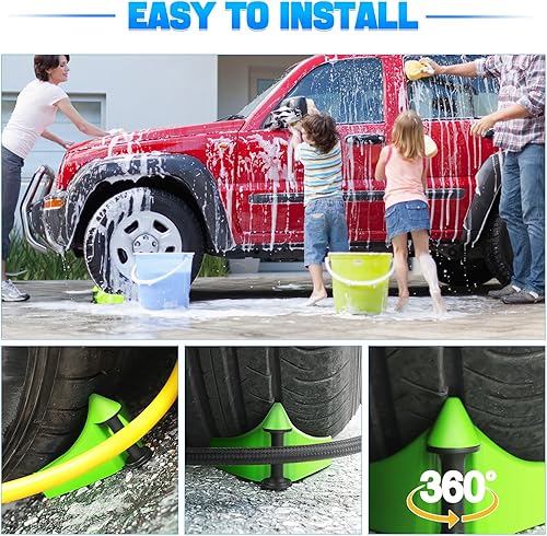 Miniatura 8 de 4 piezas de guía de manguera de automóvil, herramientas de limpieza para detalles de automóvil, guías de manguera para lavado de autos, rodillo