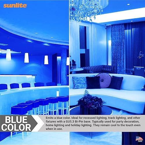 Miniatura 5 de Sunlite Foco reflector LED MR16 80856, 35 lúmenes, 3 vatios (ecualizador de bombilla halógena de 25 W) 12 V, base bi-pin GU5.3, no regulable,