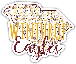 Winthrop University Floral State Die Cut Decal 2-Inch Officially Licensed Collegiate Product