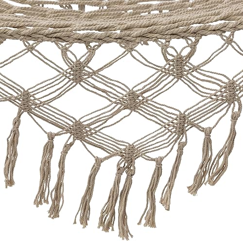 Miniatura 8 de Northlight Hamaca de cuerda de macramé de celosía blanca de 74" con barras de madera