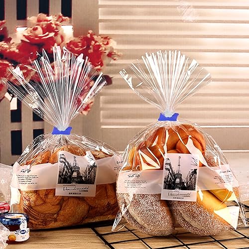 Miniatura 7 de 100 clips reutilizables de plástico azul para mantener tus alimentos frescos, clips para bolsas de almacenamiento de alimentos de 78 x 1 pulgada