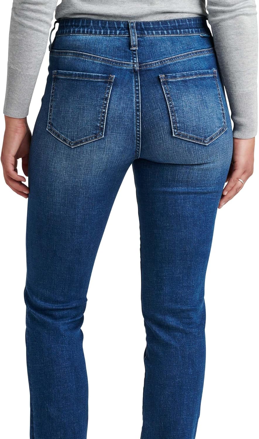 Jag Jeans Womens Petite Ruby Mid Rise Straight Leg Jeans - Image 3