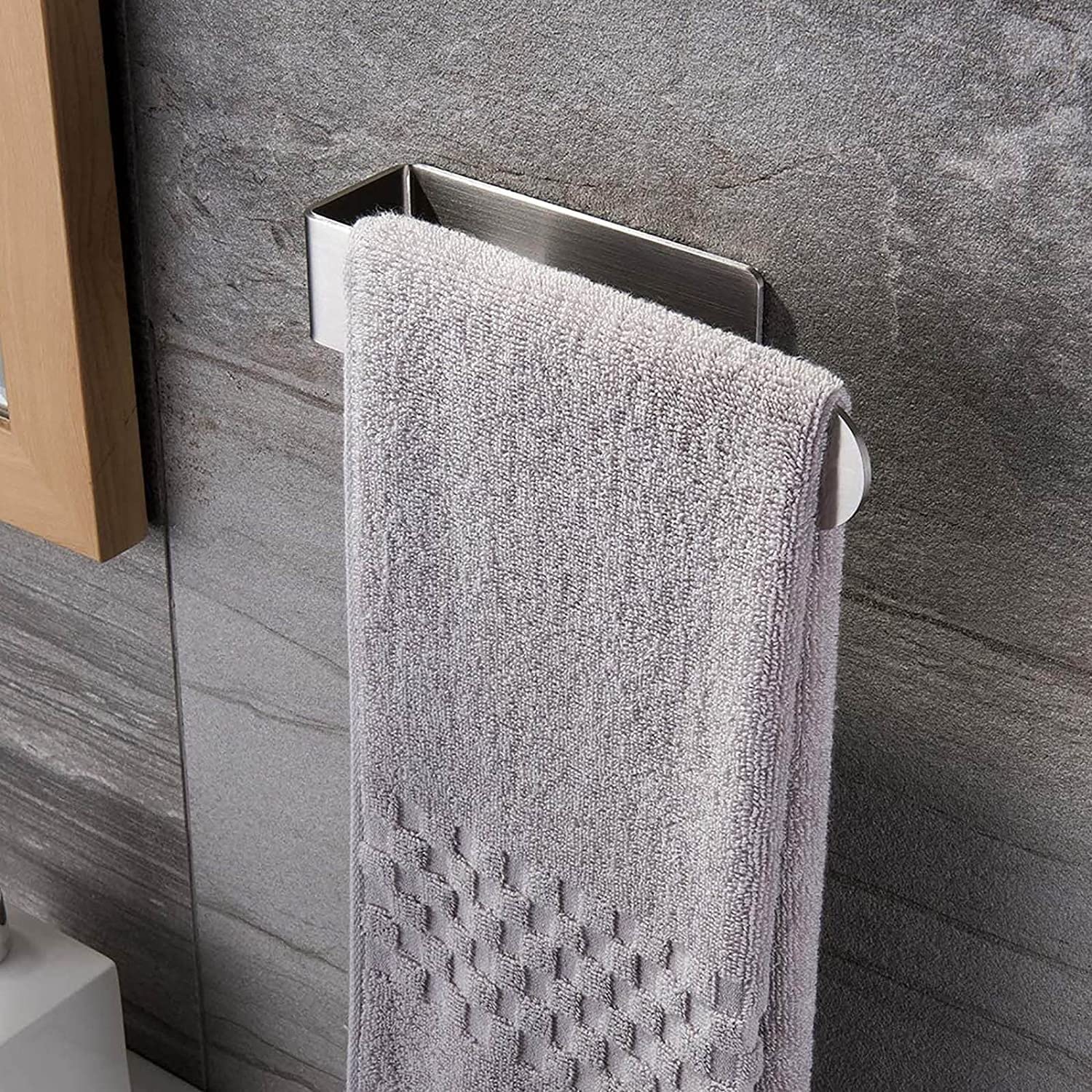 Porte-serviette de cuisine et salon argent 24 cm en métal