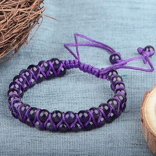 Miniatura 2 de MASSIVE BEADS - Pulsera de doble capa con cuentas de chakras naturales, cristales de poder curativo, macramé, cuentas de piedra para yoga, gemas