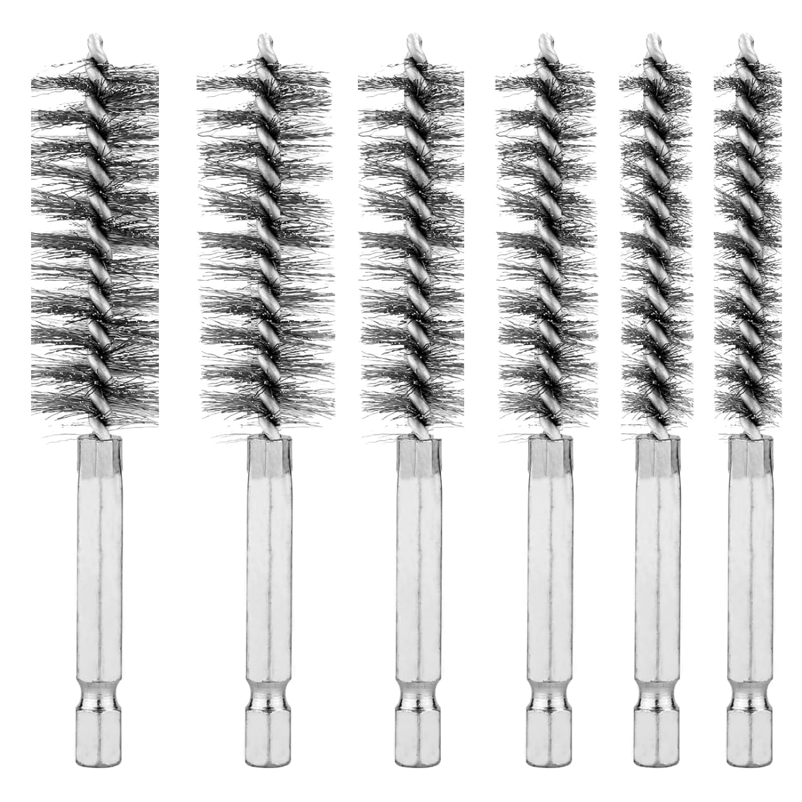 Brosses d'alésage performantes en lot de 6 pour décaper la rouille interne