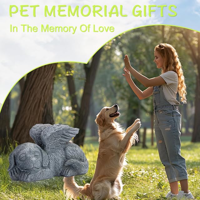 Foto 7 de 8 de DiDiBirDi Perro Ángel Mascota Monumento Piedra Conmemorativa Perro Tumba Marcador Estatua