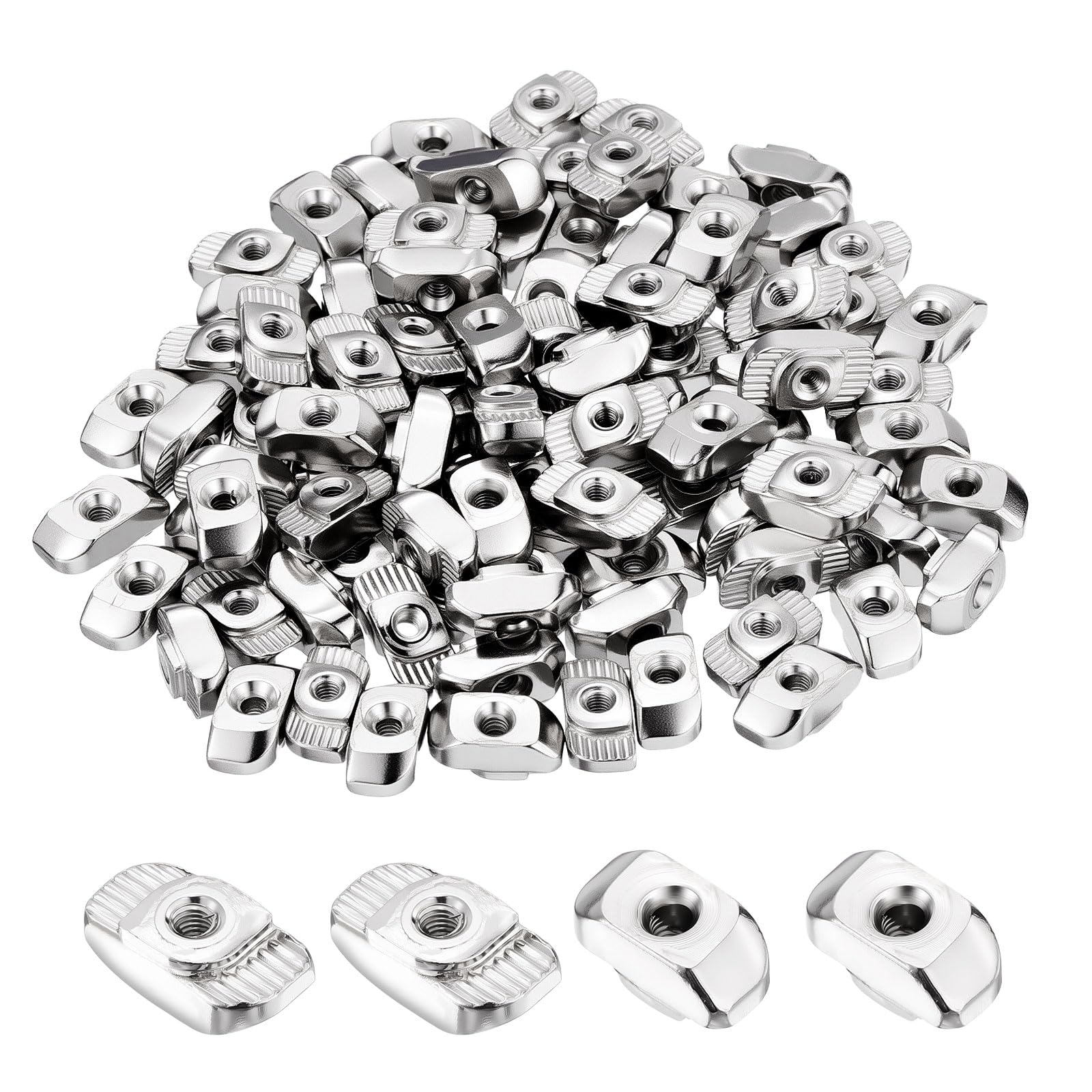 Kozelo 100Pcs t Slot Nuts M3-0.5 3030 Series for Aluminum Extrusion Silver — image 1