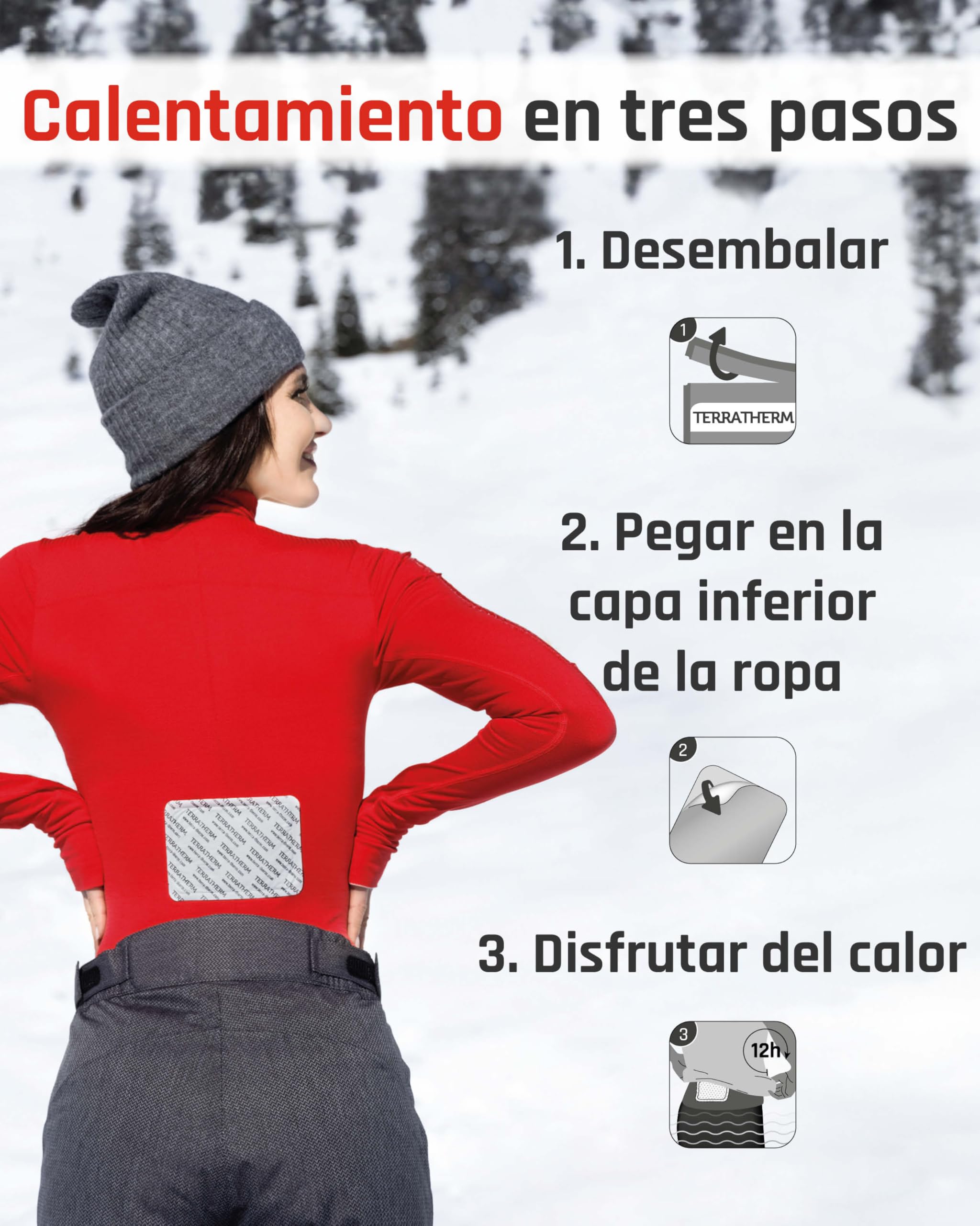 Parches de calor para la espalda, cuello y hombros – 12h de agradable calor profundo, calentador de espalda – Calentador de cuerpo autoadhesivo y activado por aire – 10 piezas