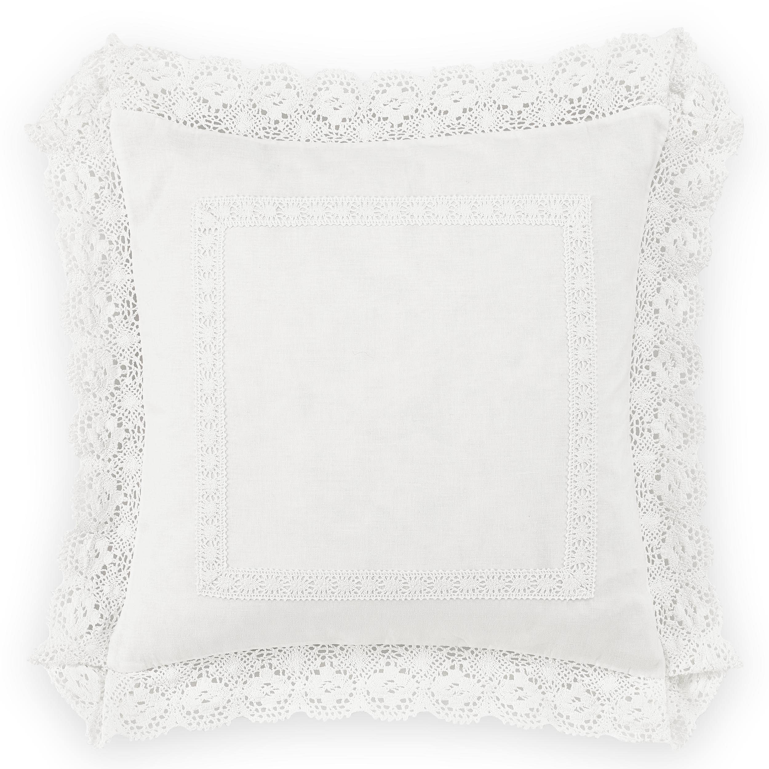 Laura Ashley Home - Throw Pillow with Envelope Closure, Elegant Home Decor for Bed or Sofa (Annabella White, 18" x 18")