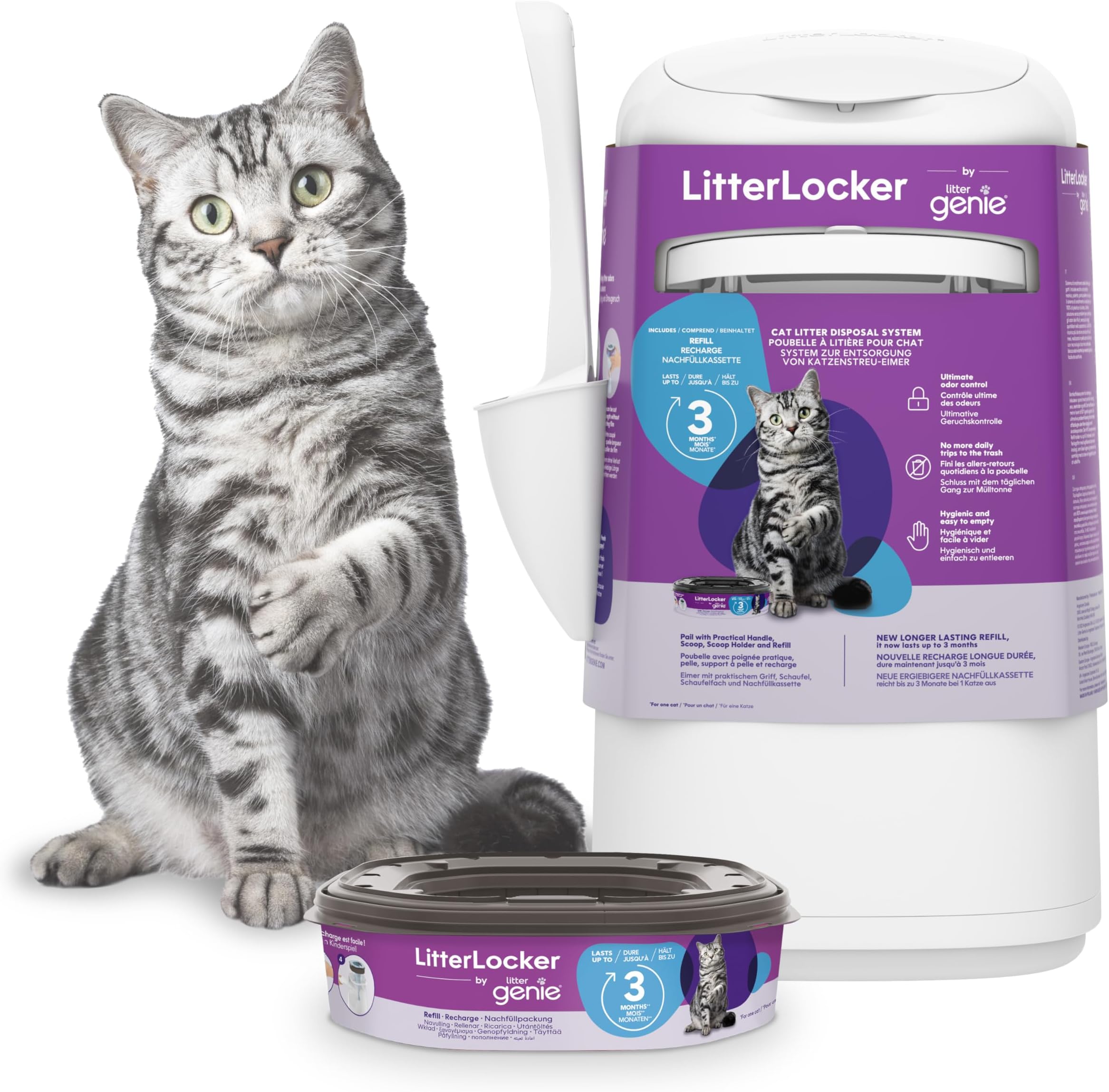 LitterLocker by Litter Genie, The ORIGINAL, cat litter disposal system, No more daily trips to the trash