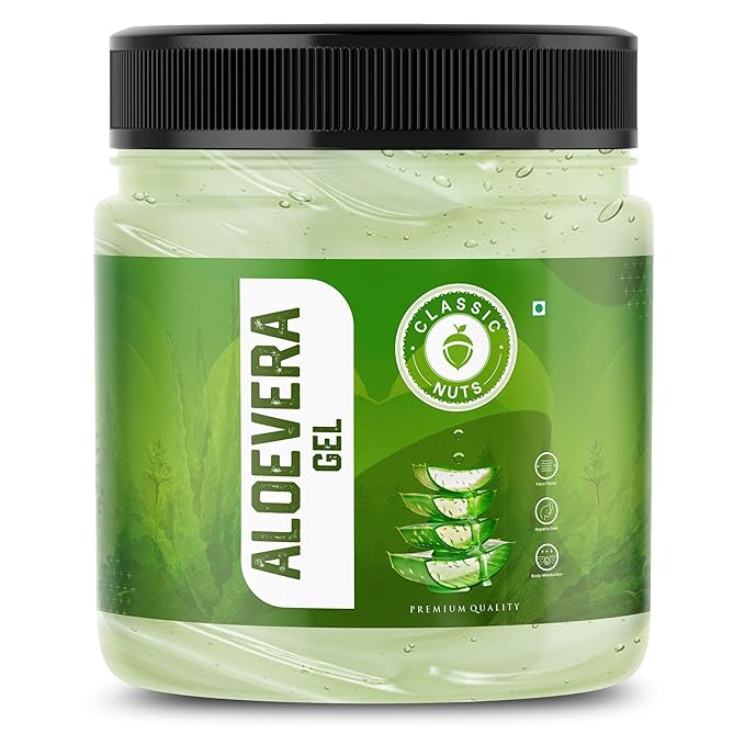 Classic Nuts Aloe Vera Gel For Face & Hair | Hydrating, Moisturizing, Soothing Skin | Multipurpose Gel (250gram)