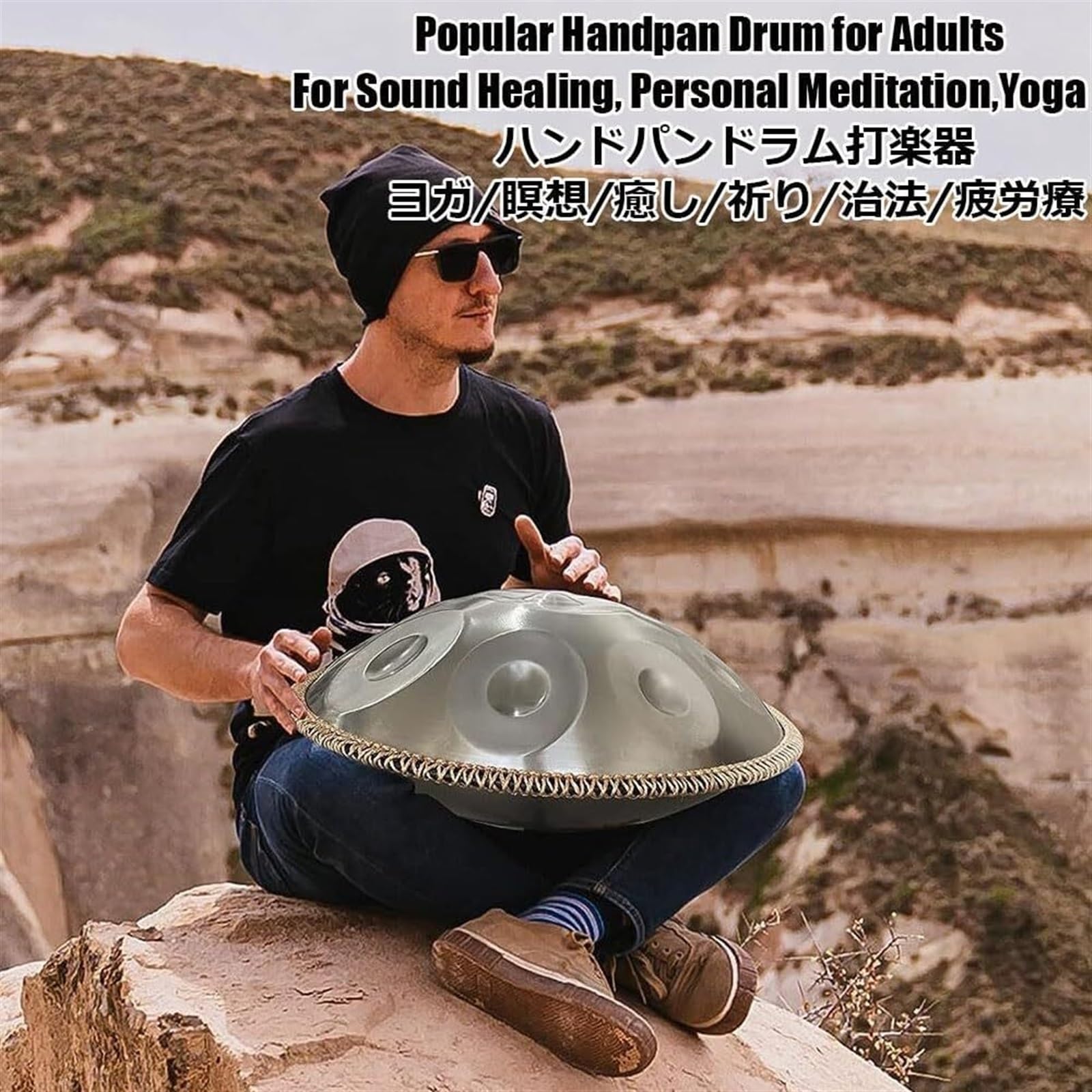 Bęben ręczny w tonacji d-moll, bęben handpan 440 Hz z nutami 9/10/12, bębny handpan, instrument perkusyjny, stalowy bęben handpan, do profesjonalnego występu (kolor: 10 nut)