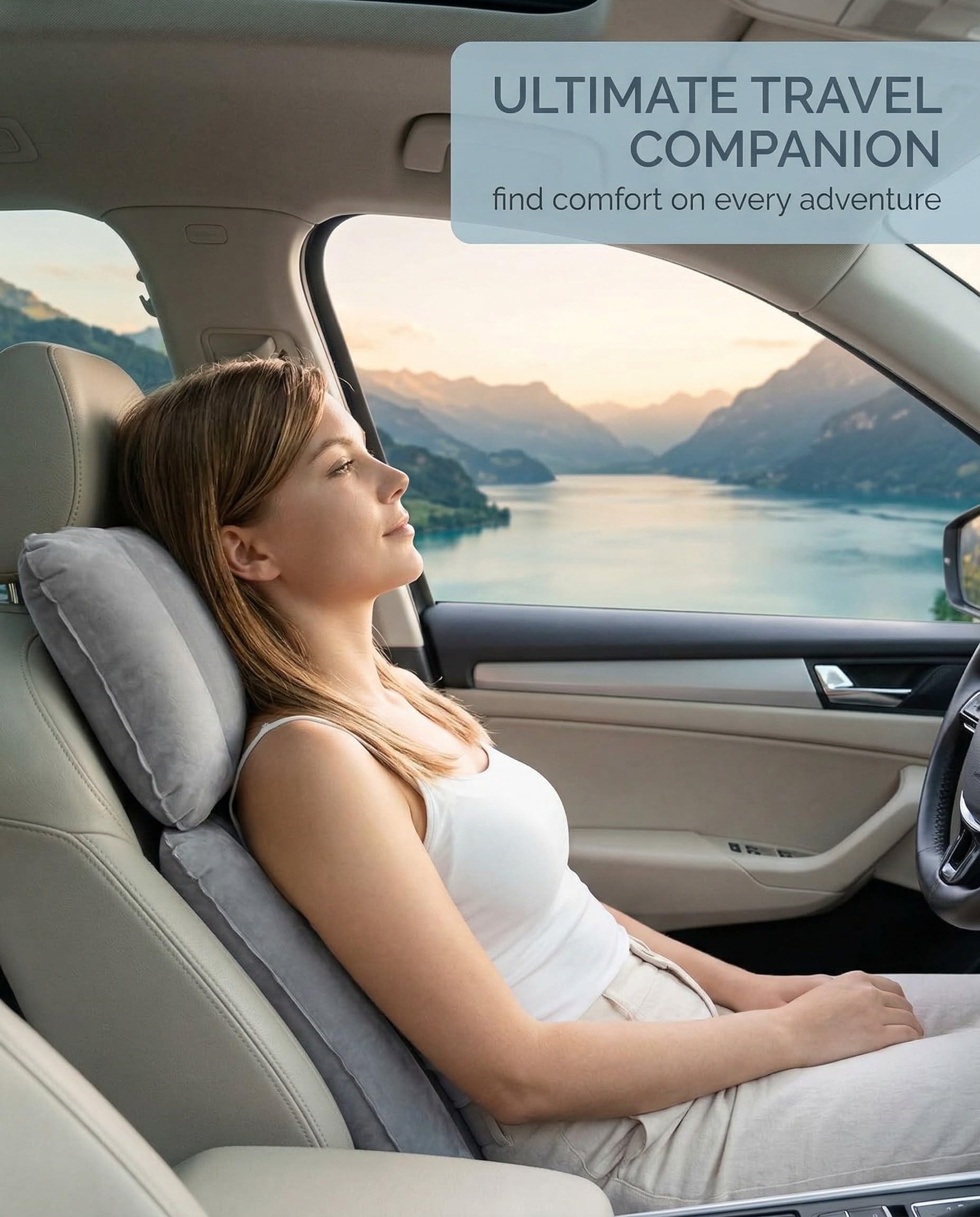 2 piezas Almohadas Inflables de Viaje para Acampar Almohada para Inflar Almohadas de Camping Hinchables Almohada de Viaje Cojín de Aire para Playa, Senderismo