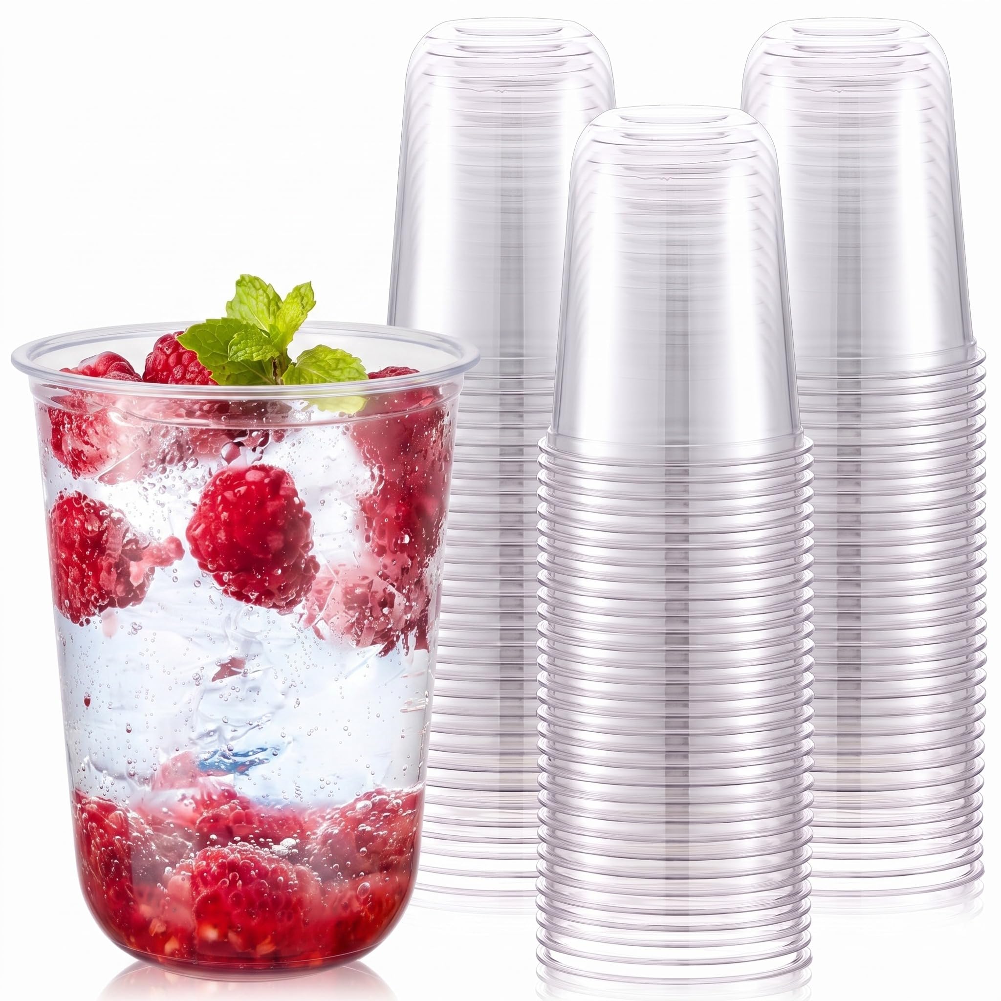 Gold Plastic Cups - 50 Pack Disposable Wine Glasses -11