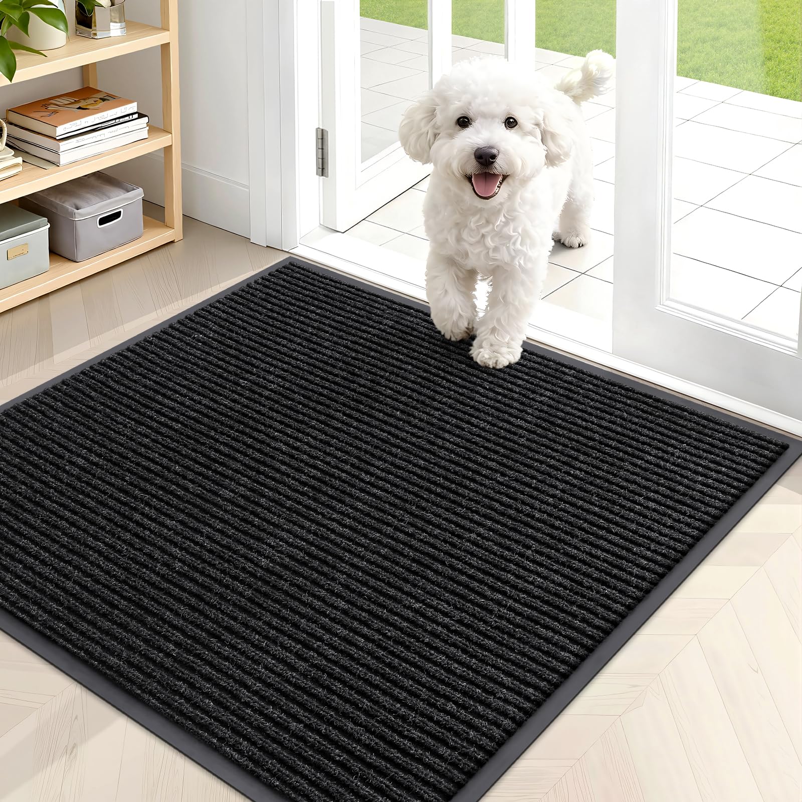 OLANLY Front Door Mat Indoor Outdoor Entrance, Waterproof Heavy Duty Doormat, Fade Resistant, Low Profile, Easy Clean Patio Porch Welcome Floor Mats for Entry, 29.5x17, Beige — view 175