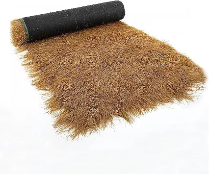 Artificial Thatch Roll, Synthetic Thatch Roofing, Simulated Thatch Straw Roof, Fake Grass Thatch, Faux Thatch Roofing, Duck Blinds Grass, For Garden, Fence, Bar, Party Decoration0.5x9m19.7x354.3in