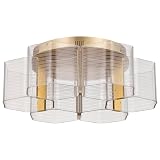 20.5 inch Polished Bronze LED Flush Mount Ceiling Light by Kenzo – view 5