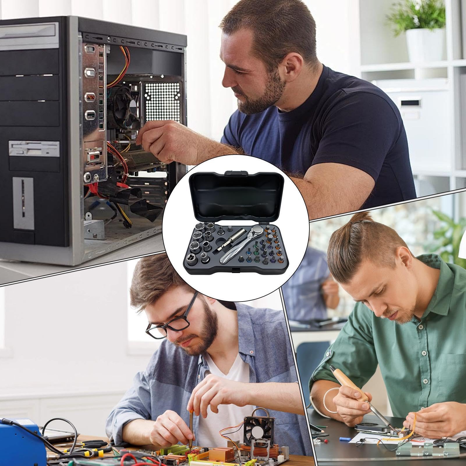 Zestaw Śrubokrętów Magnetycznych Uniwersalny 34-W-1 Wielobitowy