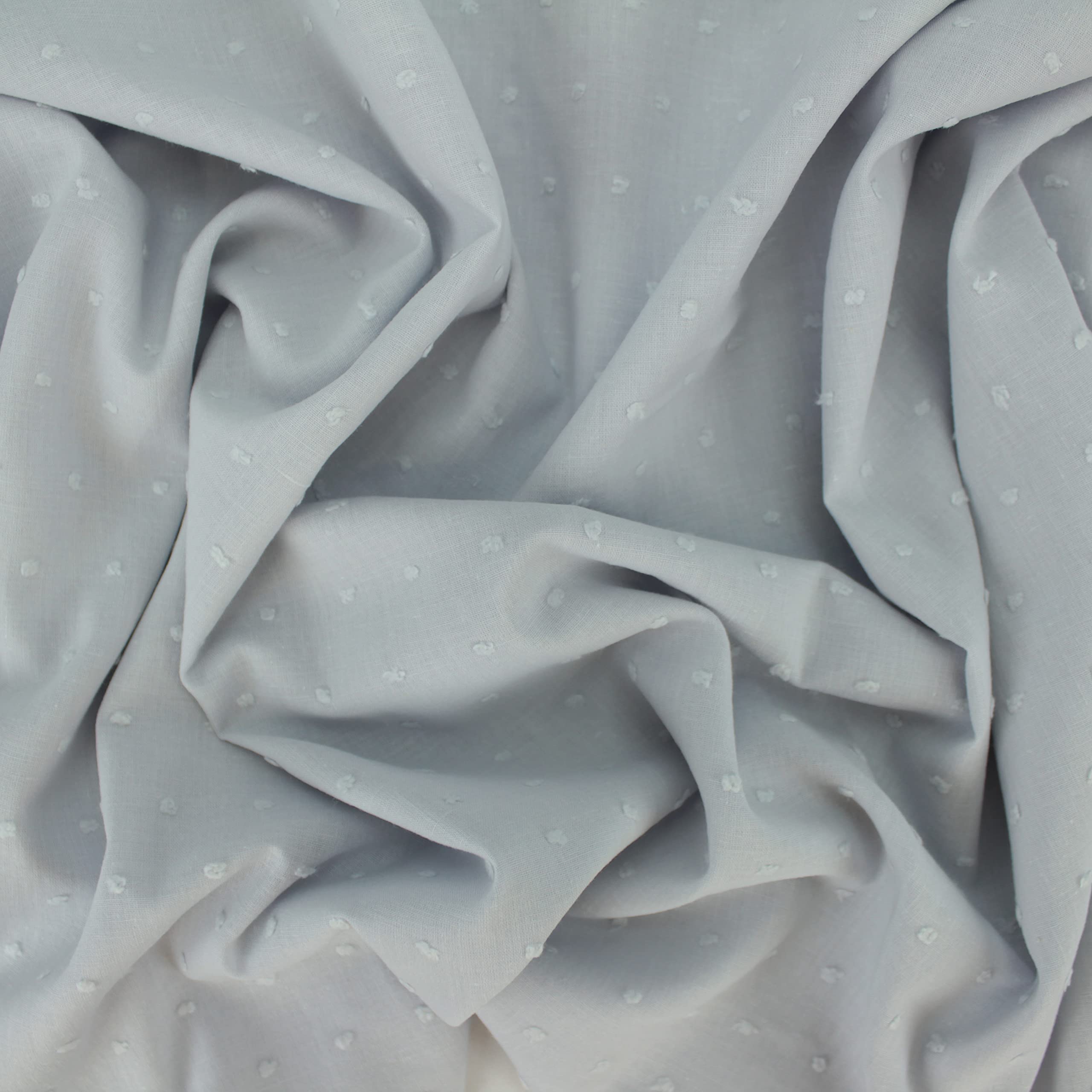 TEJIDO DE PLUMETI EN COLORES LISOS DE ALGODÓN BATISTA DE ANCHO 150 cm POR METRO (GRIS, 5 METROS)