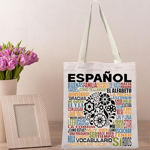 Miniatura 6 de Bolsa de lona en español Regalo para profesor de español, regalo en español, bolsa de hombro para mamá española