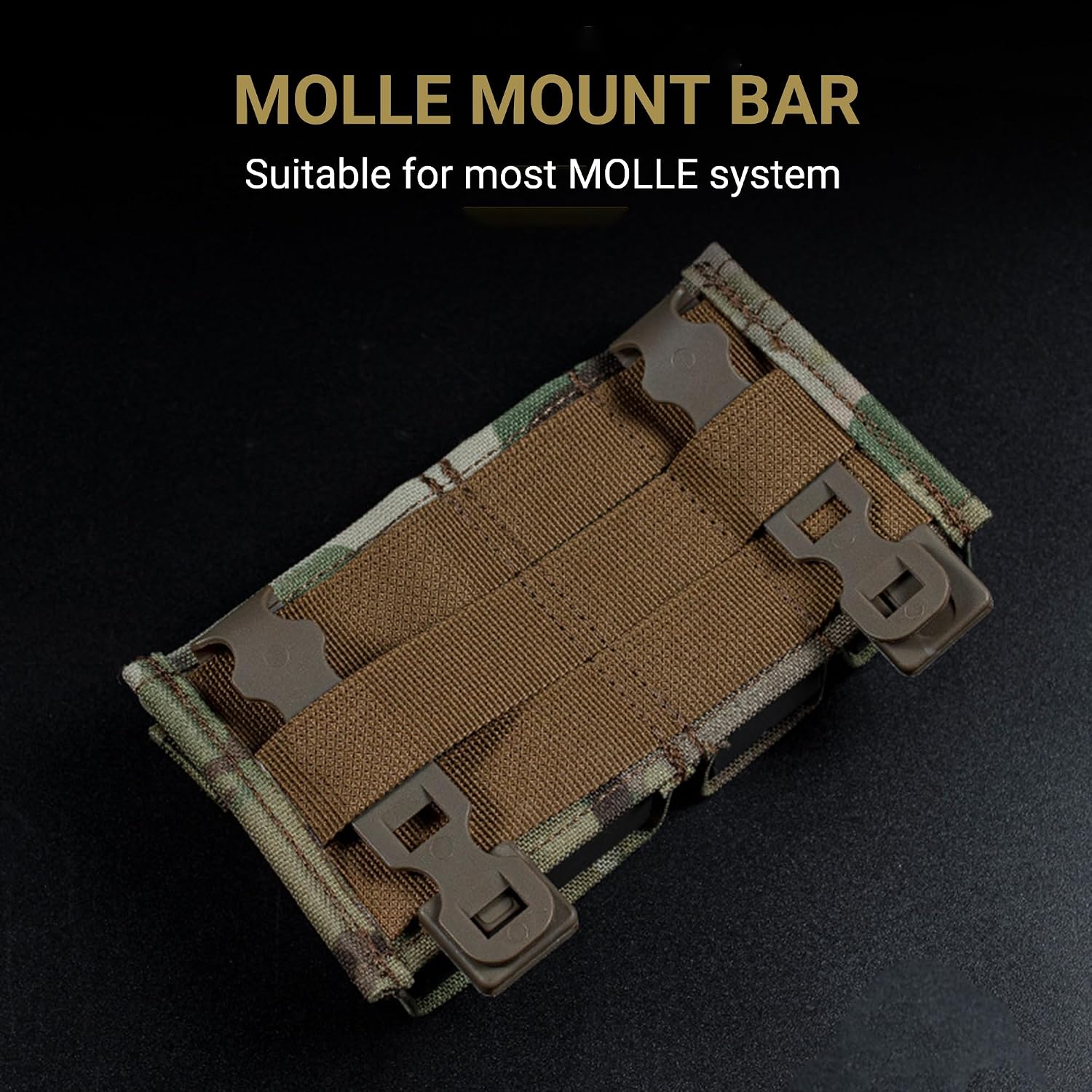UniPro MG-F-06 Dual Mag Pouch - Holds 9mm & 5.56, MOLLE-Compatible, Tactical Nylon, Camo (7"x1.2"x3.5", 0.32lbs)