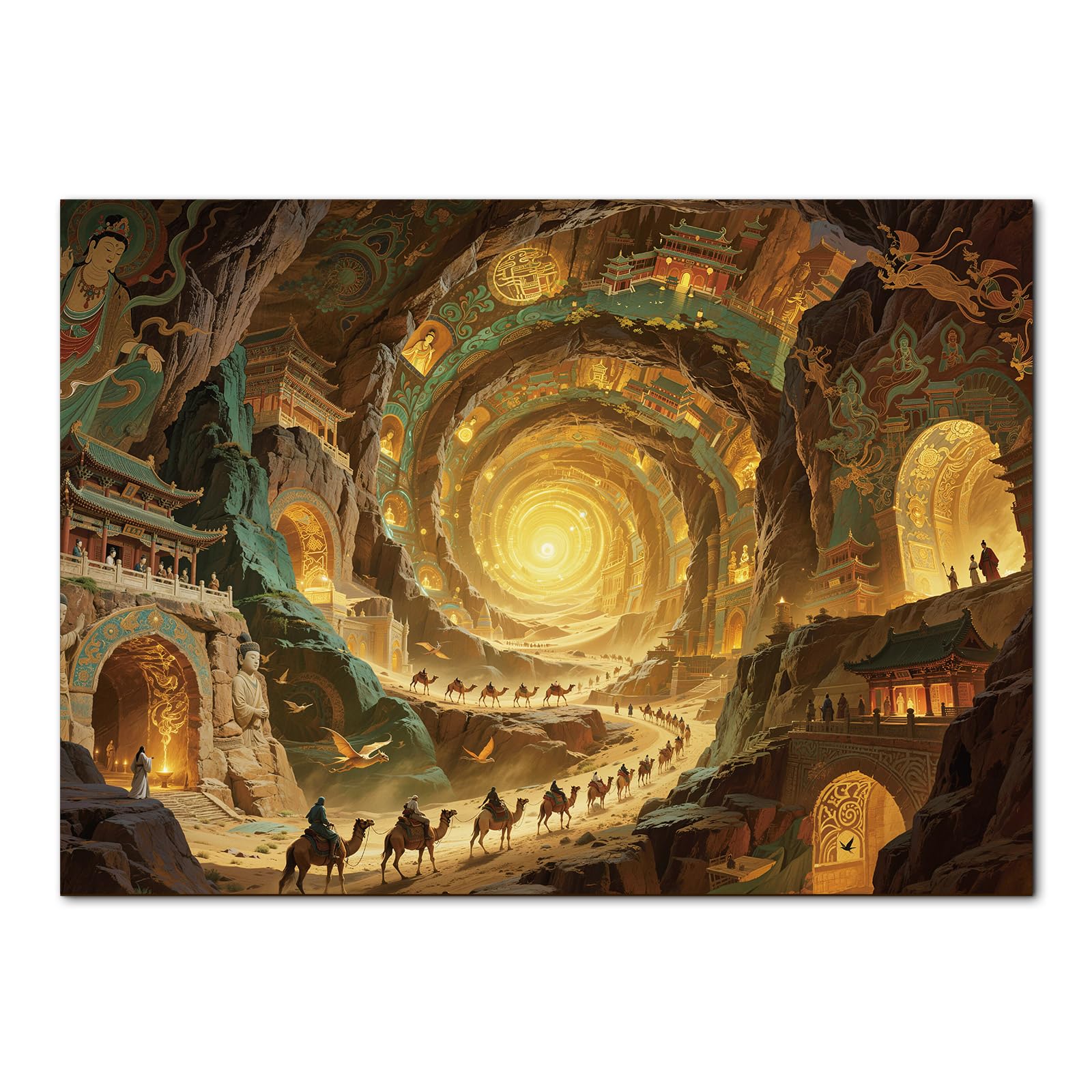 Blumuze Jigsaw Puzzle for Adults 1000 Piece,70 x 50 cm Jigsaws 1000 pieces for Adults for Decoration,1000 piece Puzzle Gifts for Friend Family on her Birthday (Celestial Grotto)
