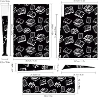 Vista 2 de Hand Drawn Sketch of Books Compatible with PS5 Console Skin and Controller Skins Set Full Skin Sticker Cover Compatible with PS5 Disc Edition