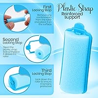 Vista 5 de Juego de rodillos de espuma para el cabello, rizadores de pelo sin calor para dormir, autofastecedores, rizadores de ondas suaves para cabello corto